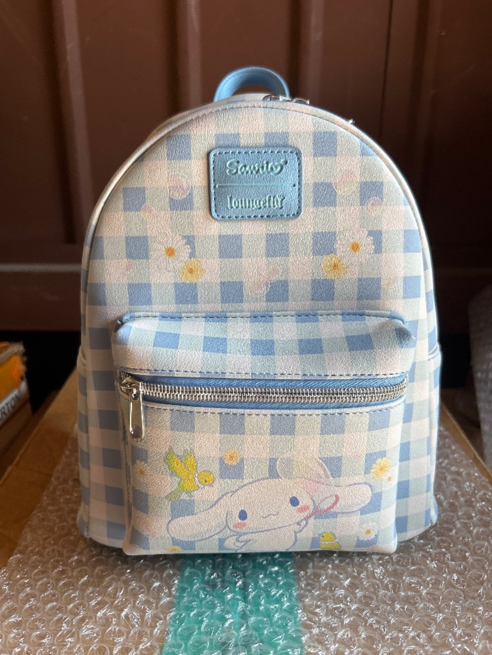 Loungefly Cinnamoroll Daisy Gingham Mini Backpack Sanrio